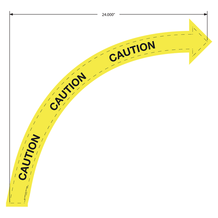 24 Inch Caution Right Door Swing