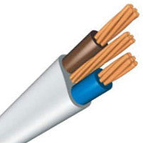 25m of 6242Y10.0mm Twin & Earth Flat Grey PVC Mains Electricity Cable