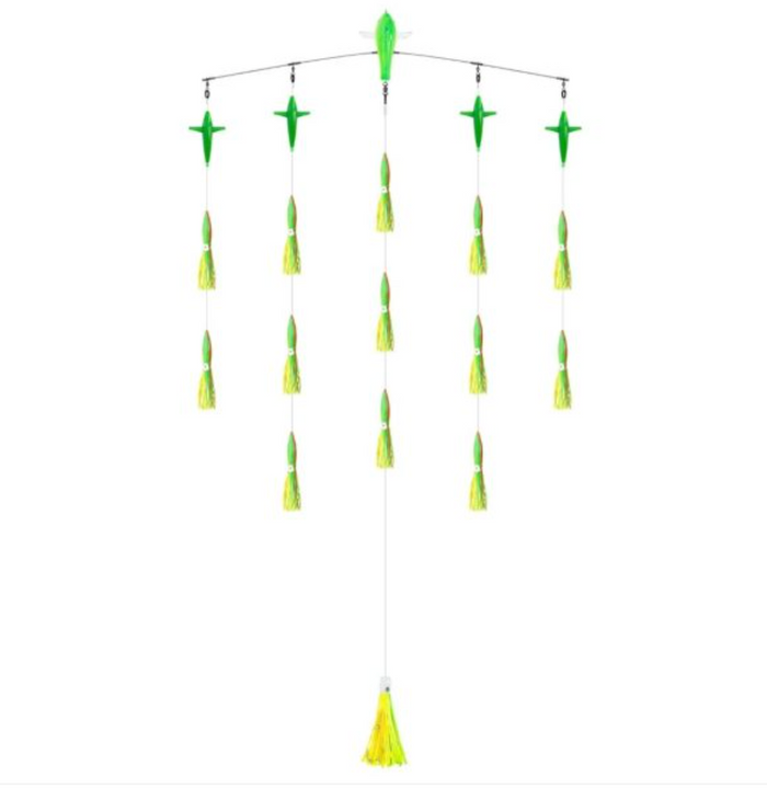 Bluewing 36” Yellow/Green Teaser – Spreader Bar Canyon