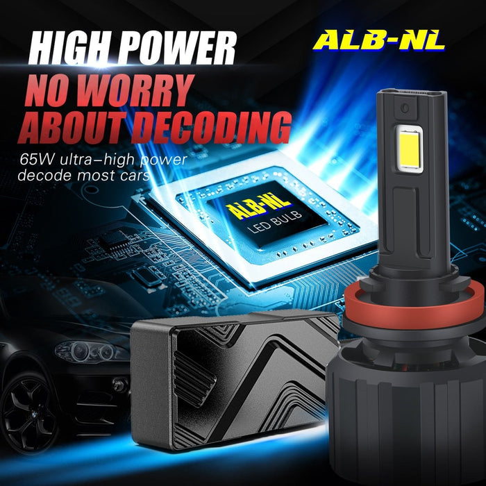 Brightest H4 LED Headlights Conversion Kit Bulbs HB2 9003, White -Alla Lighting