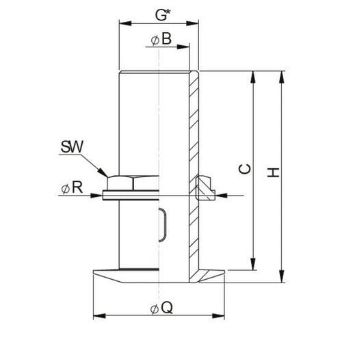 Bronze Chamfered Thru-hull