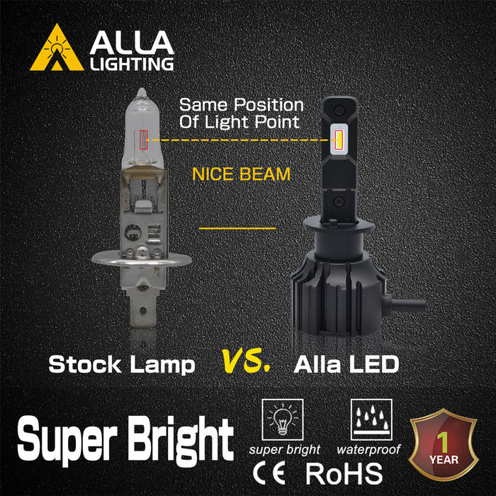 C-HR H1 LED Bulbs Headlights (Off-road) Fog Lights 6000K Xenon White -Alla Lighting