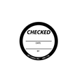 Checked Labels, 1.5 Inch, 1000 per Roll