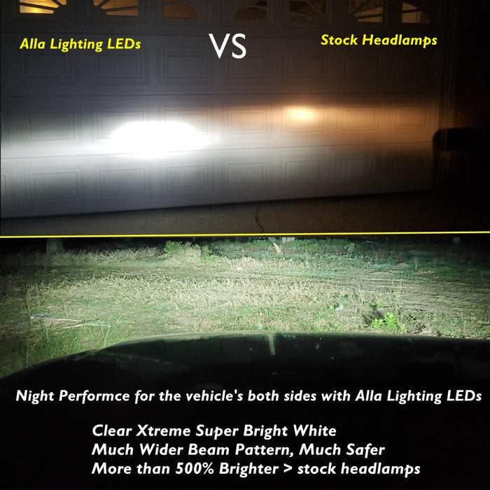 Combo 9005 and 9006 LED Kits Bulbs Replacement Upgrade, 6500K White -Alla Lighting
