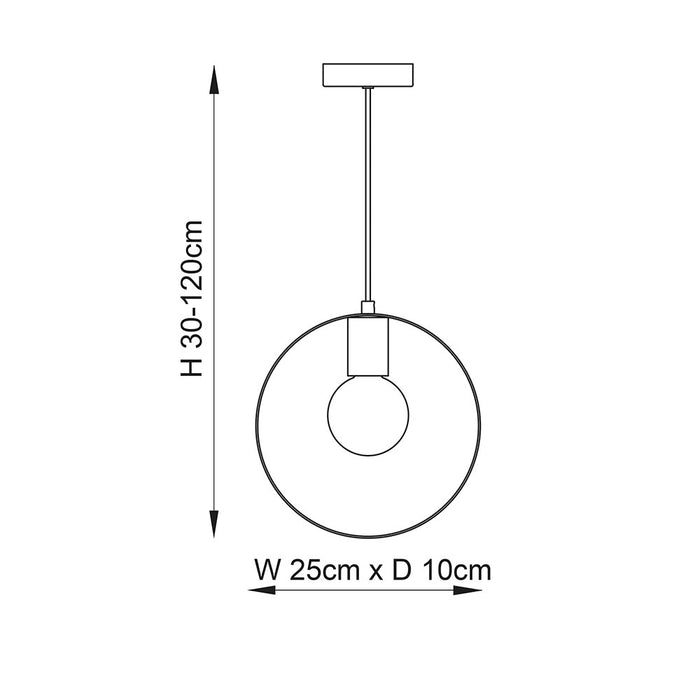 Endon 81921 Hoop 1lt Pendant