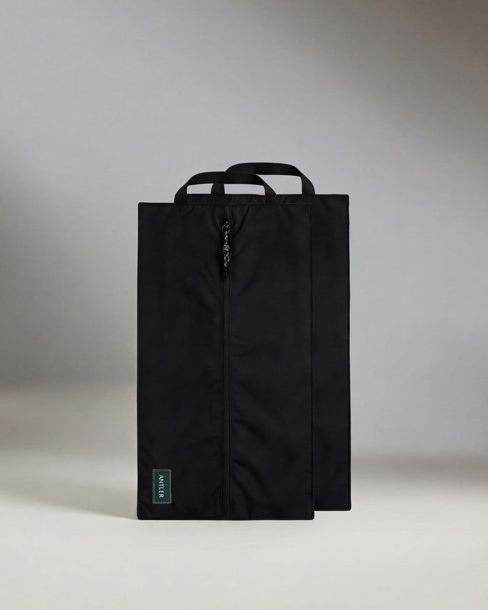 a black bag with a zipper