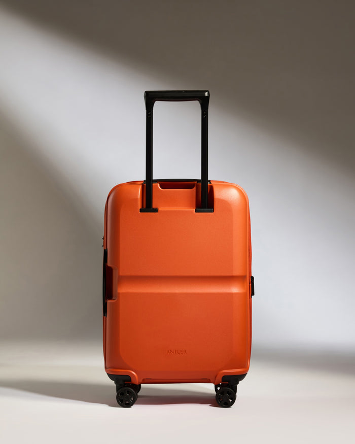 Expandable Carry-on Luggage in Ember Orange - Single Stripe
