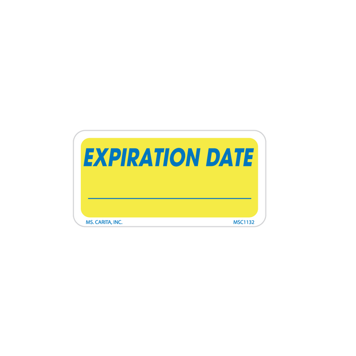Expiration Date Labels, 1 Inch x 2 Inch, 1000 per Roll