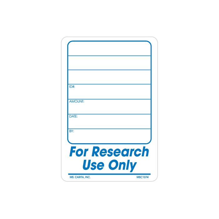 For Research Use Only Labels - 3 Inch x 2 Inch, 500 per Roll