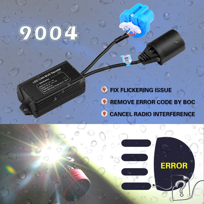 HB5 9007 LED Decoder Canceler Capacitor CAN BUS Bulbs Kits -Alla Lighting Inc
