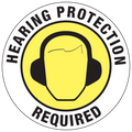 Hearing Protection Required Floor Graphic - 8 Inch