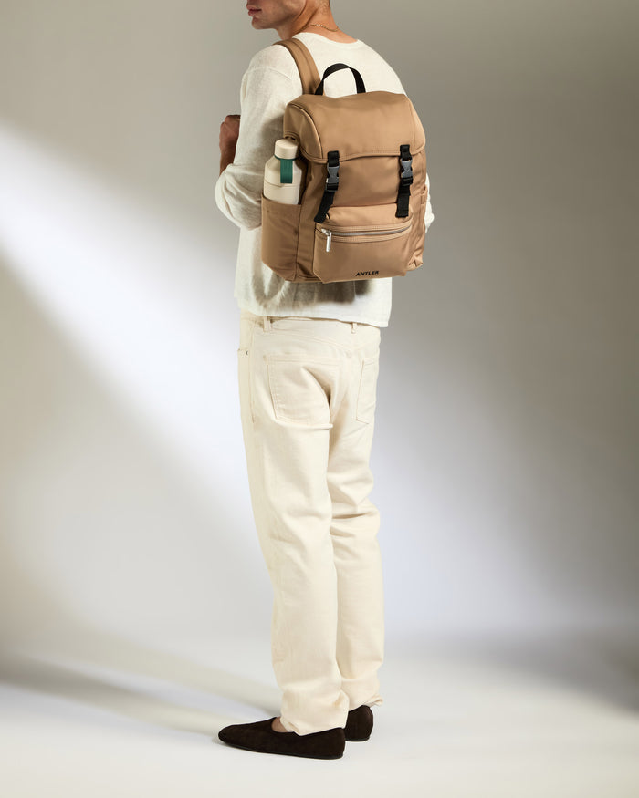 a person wearing a backpack