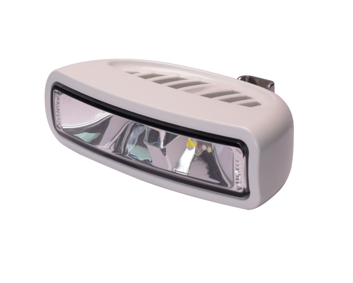 Lumitec Caprera 3 Bracket Mount LED FLOOD LIGHT White/Black - Bosuns Boat