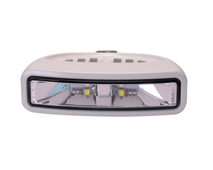 Lumitec Caprera 3 Bracket Mount LED FLOOD LIGHT White/Black - Bosuns Boat