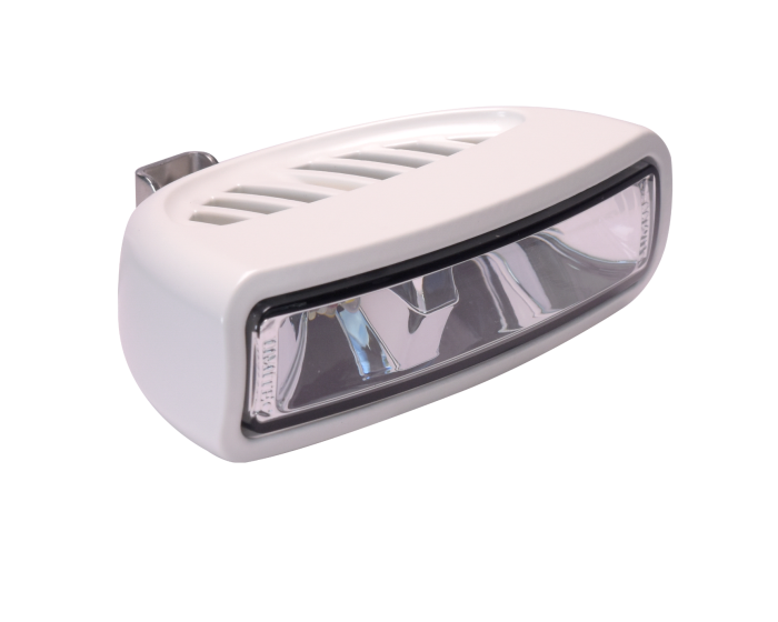 Lumitec Caprera 3 Bracket Mount LED FLOOD LIGHT White/Black - Bosuns Boat