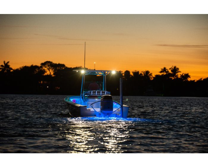 Lumitec Caprera 3 Bracket Mount LED FLOOD LIGHT White/Black - Bosuns Boat