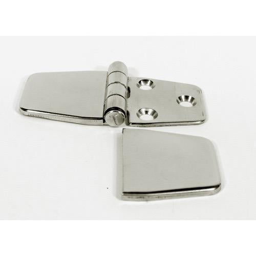 Marine Town Covered Hinges S/S - Length Flat: 80mm - Width: 40mm - Depth: 9mm