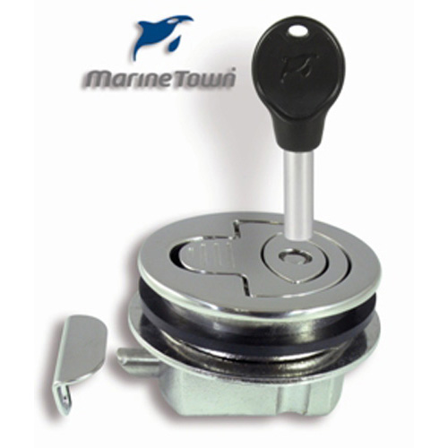 Marine Town Waterproof Flush Catch with Lock - Stalon Cast Stainless Steel, Stainless Steel Back