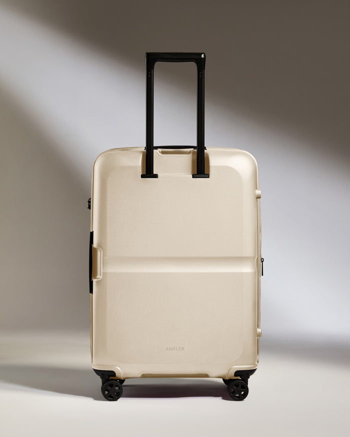 Medium Luggage in Warm Taupe - Single Stripe