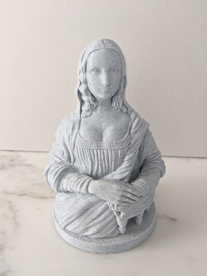 Mona Lisa Sculpture – 3D Printed Marble-Style Art Statue
