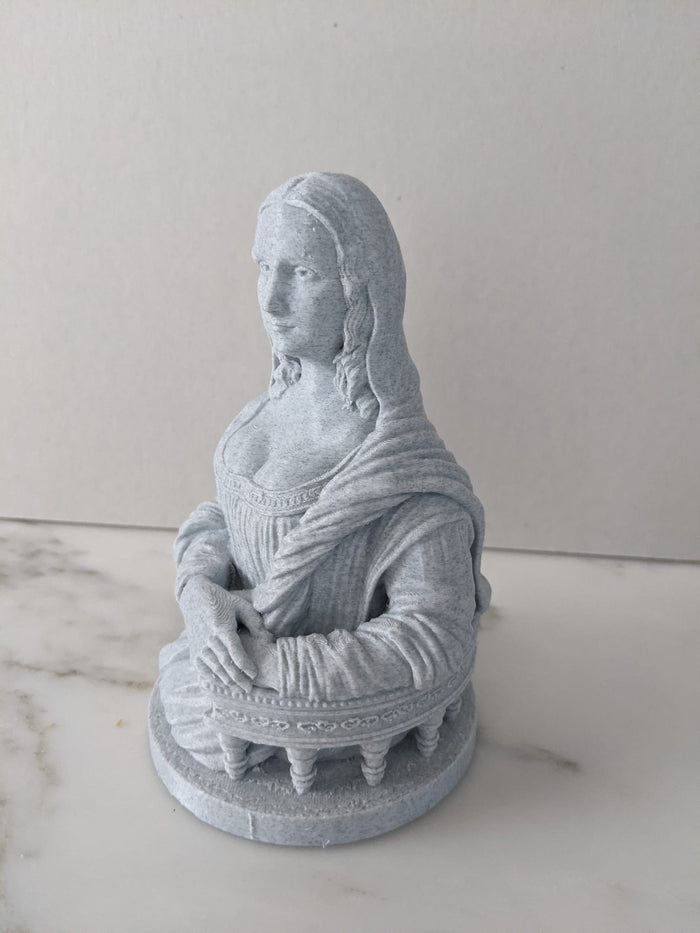 Mona Lisa Sculpture – 3D Printed Marble-Style Art Statue