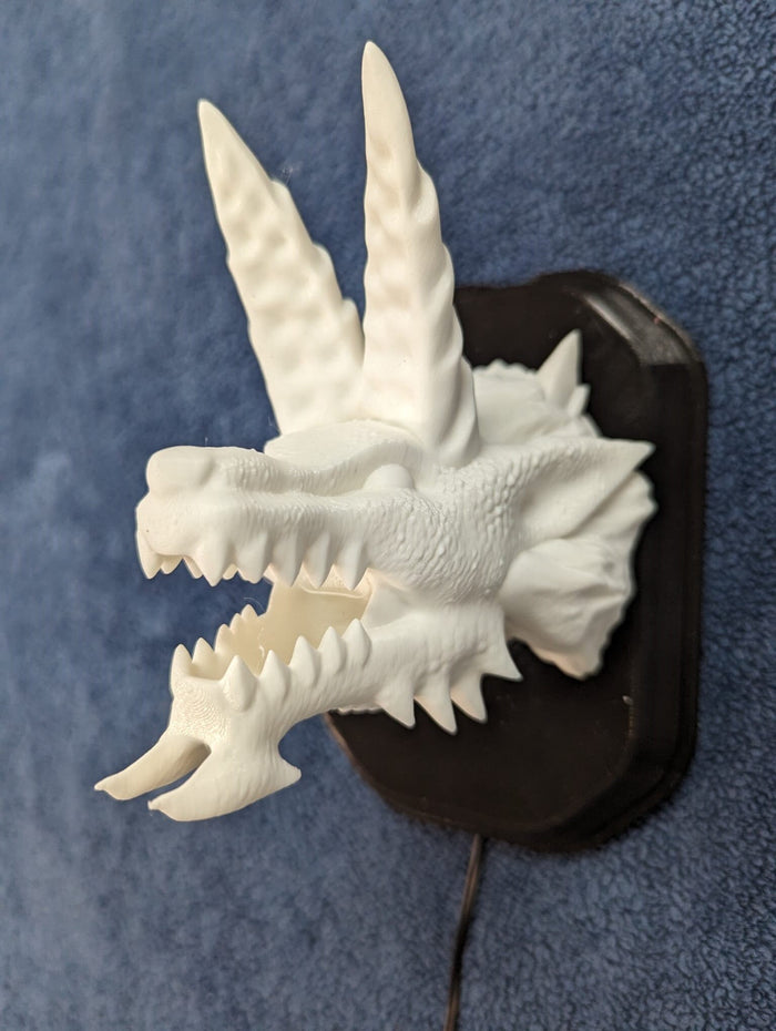 Monster Hunter Zinogre Inspired Wall Trophy Lamp – 3D Printed LED Gaming Decor