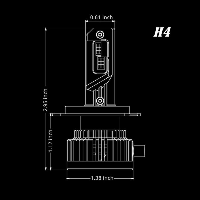 NCP H4 HB2 9003 CANBus LED Headlights Bulbs | Dual High Low Beam -Alla Lighting
