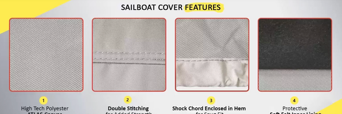 OCEANSOUTH 505 SAILING DINGHY DECK COVER WITH MAST