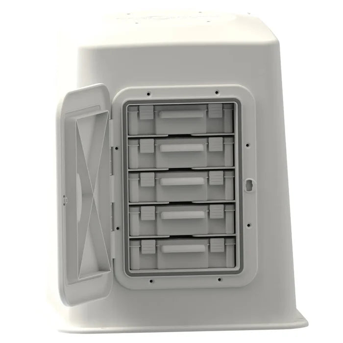 Oceansouth Boat Seat Boxes with 5 Shelves & Tackle Boxes - Bosuns Boat
