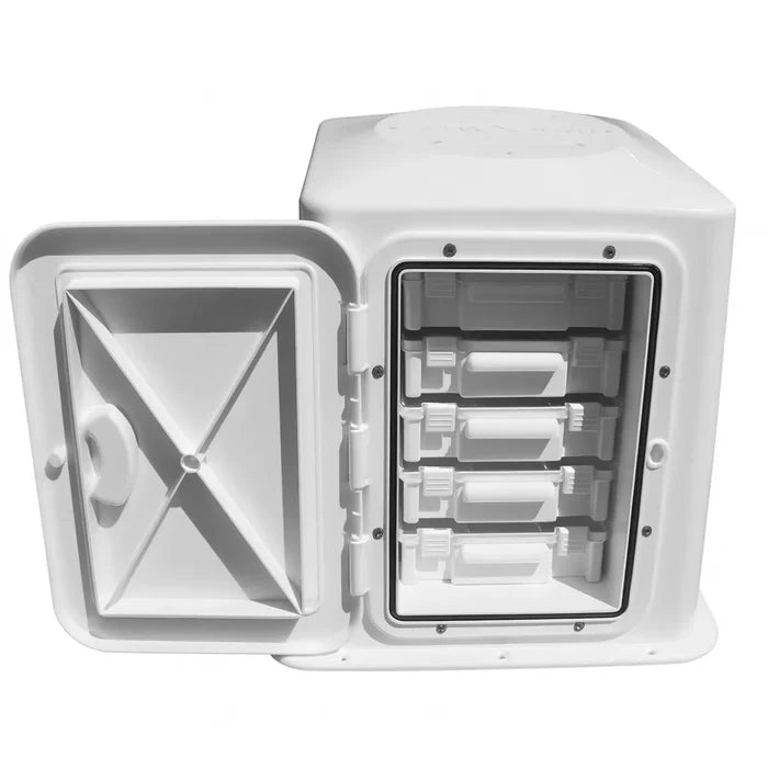 Oceansouth Boat Seat Boxes with 5 Shelves & Tackle Boxes - Bosuns Boat