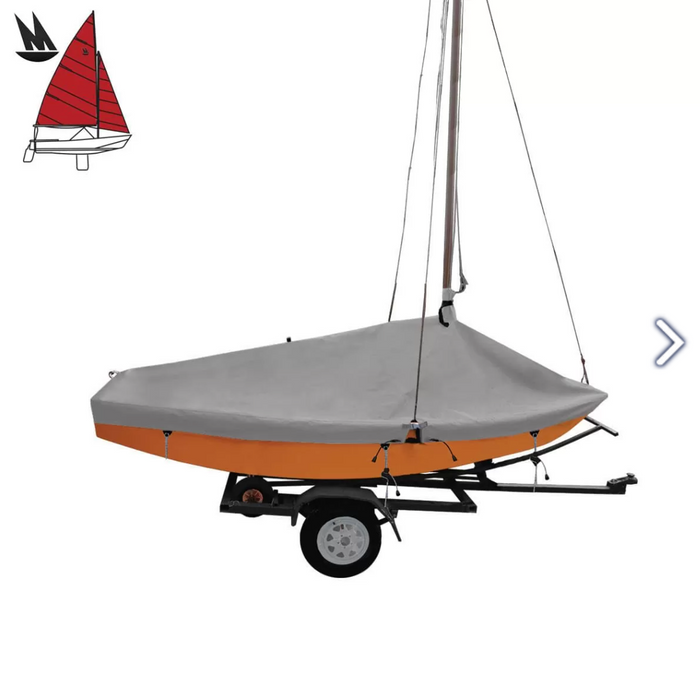 OCEANSOUTH MIRROR SAILING DINGHY DECK COVER WITH MAST