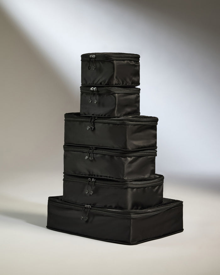 Packing Cubes in Black - Set of 6