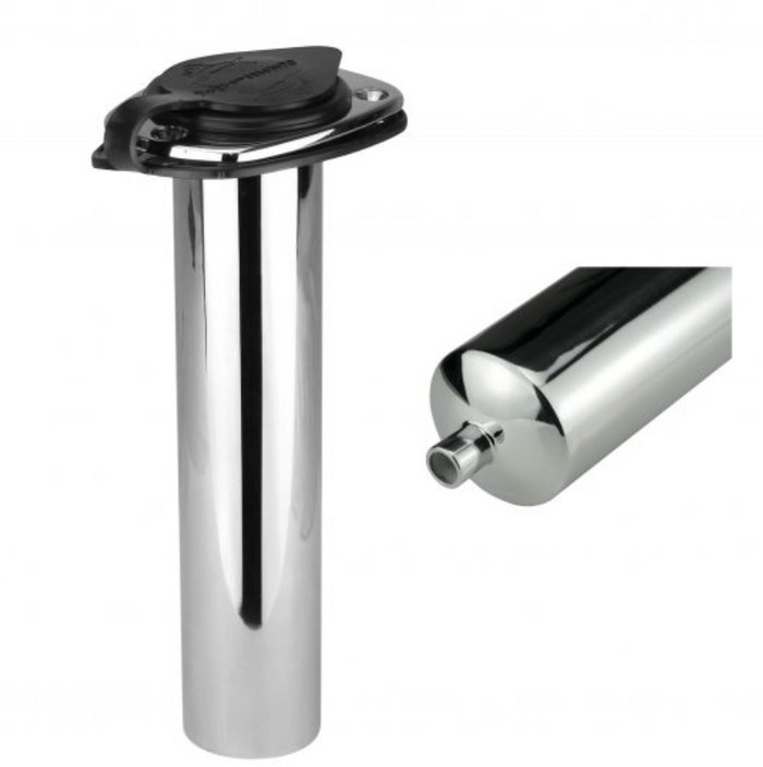 Reelax STD S/S Rod Holder with Insert and Cap with Drain