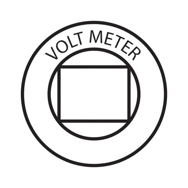 Relaxn 12/24V Black Flush Mount Volt Meter - Ø28mm Cut Out