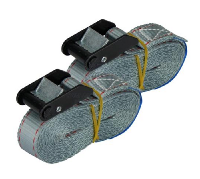 RELAXN CAM BUCKLE - 25MM ENDLESS STRAP (PAIR) - EPOXY COATED STEEL BUCKLE