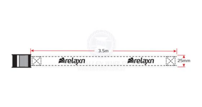 RELAXN CAM BUCKLE - 25MM ENDLESS STRAP (PAIR) - EPOXY COATED STEEL BUCKLE