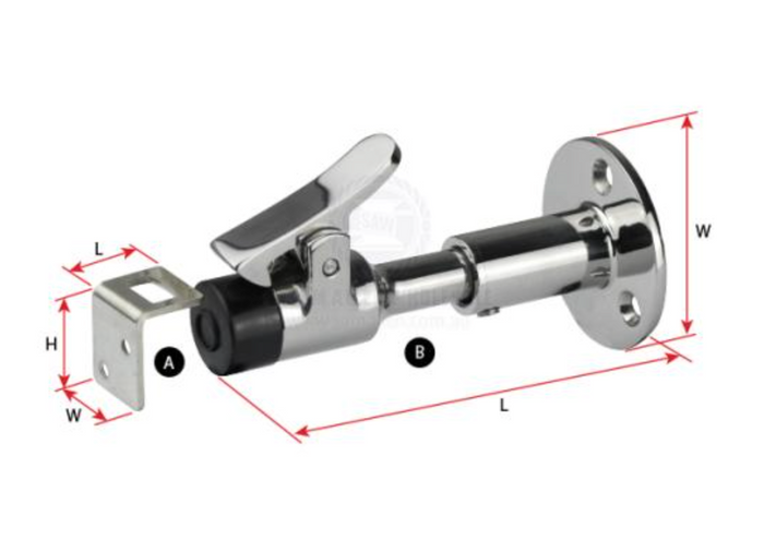 RELAXN DOOR STOP CATCH - STAINLESS STEEL - Bosuns Boat