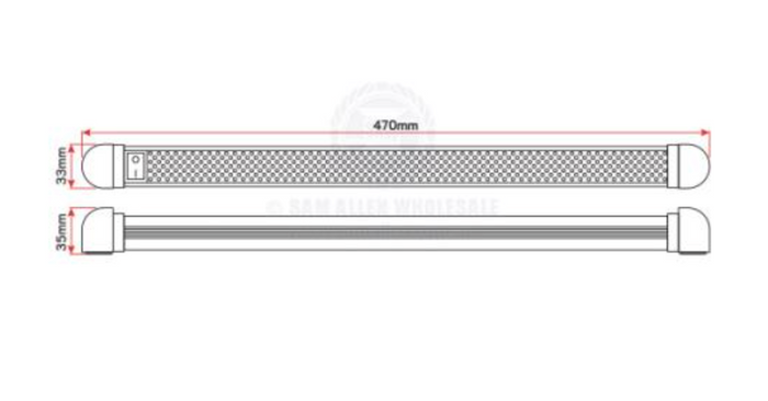 RELAXN LED - INTERIOR STRIP LIGHT - SWIVEL - SWITCHED