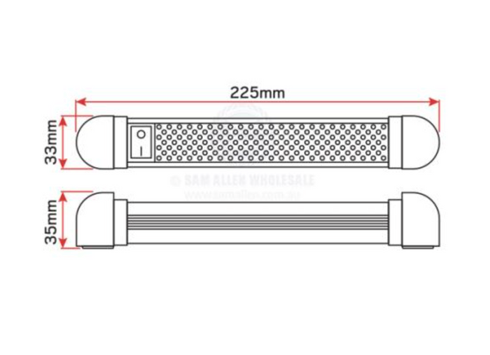 RELAXN LED - INTERIOR STRIP LIGHT - SWIVEL - SWITCHED