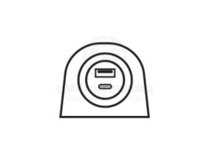 RELAXN SOCKET - SINGLE SURFACE MOUNT - DUAL USB-A/USB-C CHARGER