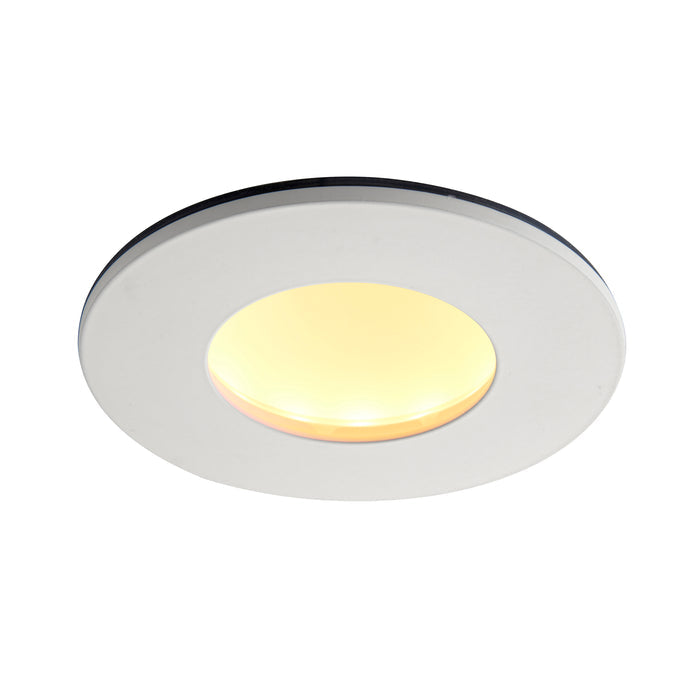 Saxby 102669 OrbitalPRO 4CCT (Colour Changing) Waterproof, Fire Rated  9W Dimmable Downlight - Matt White