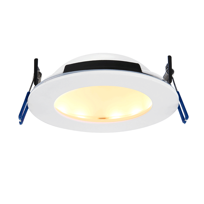 Saxby 102671 OrbitalPRO 4CCT (Colour Changing) Waterproof, Fire rated  12W Dimmable Downlight - Matt White