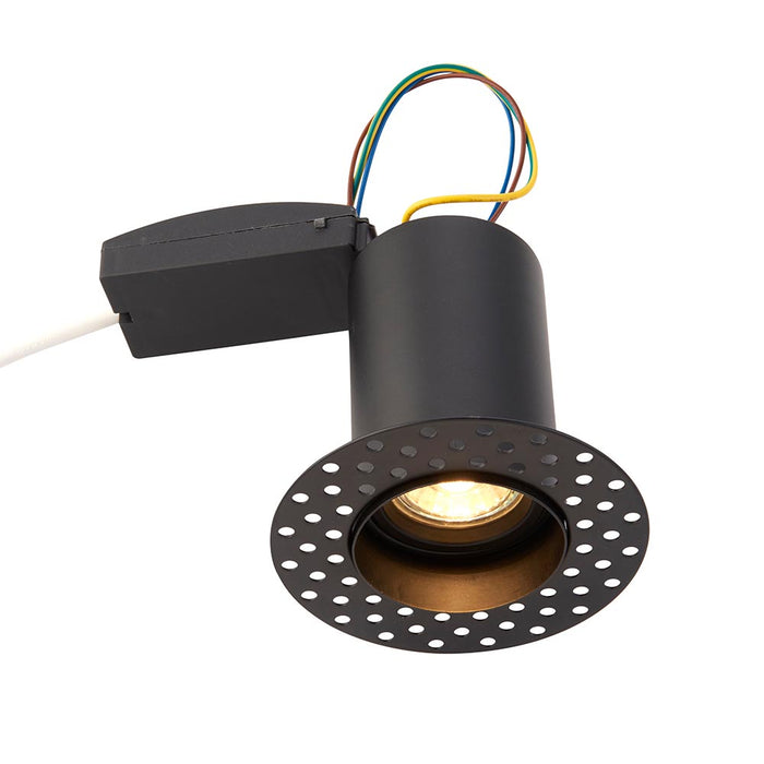 Saxby 103028 Ravel trimless Fire-Rated IP20 Dimmable Downlight  50W - Matt black
