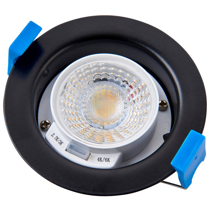 Saxby 103174 ShieldSLIM 4CCT LED Dimmable Downlight  7W, Adjustable Colour Temperature, Energy Efficient, IP65 Waterproof and Fire Rated