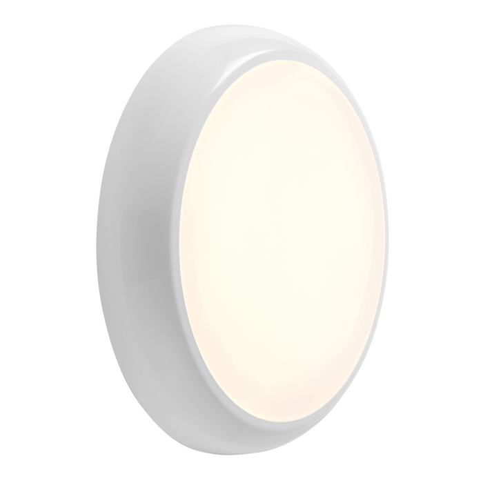 Saxby 103940 HeroPro XL CCT Microwave Emergency Bulkhead IP65 28W - Adjustable Color Temperature & Waterproof for Outdoor Use