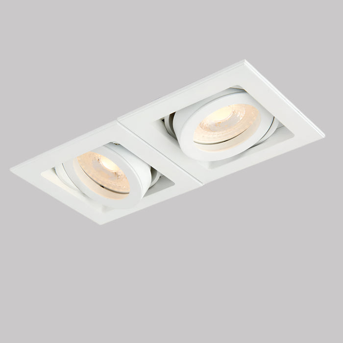 Saxby 78531 Xeno Twin (2-Light) Dimmable Spotlight 7W - Matt White