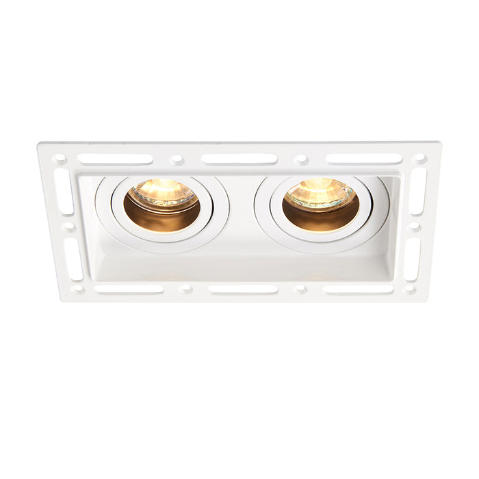 Saxby 94754 Trimless Dimmable Downlight twin 50W - Matt White