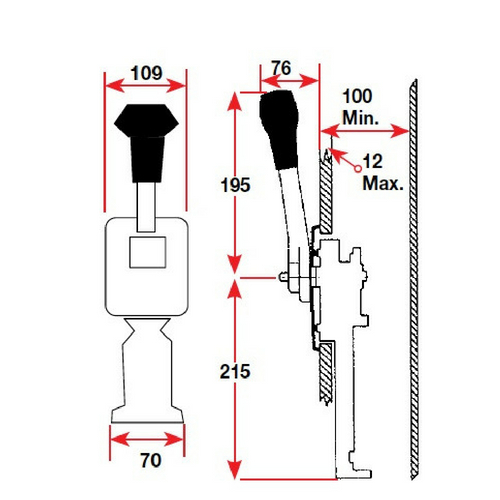 SeaStar Side Mount Control - B700SS - Side mount control - Bosuns Boat