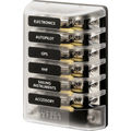ST Glass 6 Circuit Fuse Block with Negative Bus and Cover