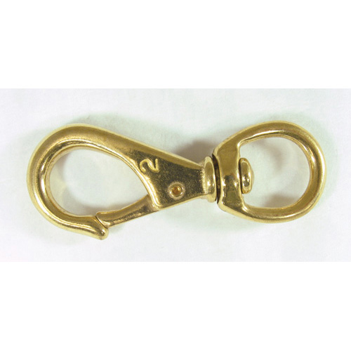Swivel & Fixed Eye Snap Hook - Brass - Bosuns Boat